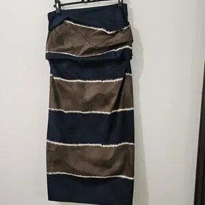 ★ Massimo Dutti★ Striped cotton blend poplin skirt 052238 ☆ Massimo Dutti☆ Striped cotton blend poplin skirt 052238